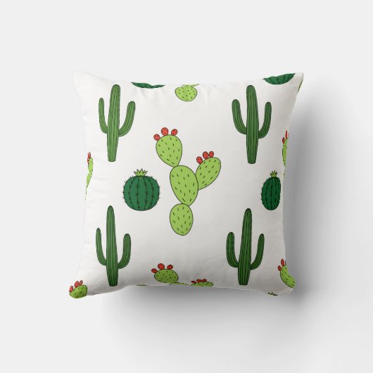 Cute Cactus Pattern クッション (裏面)