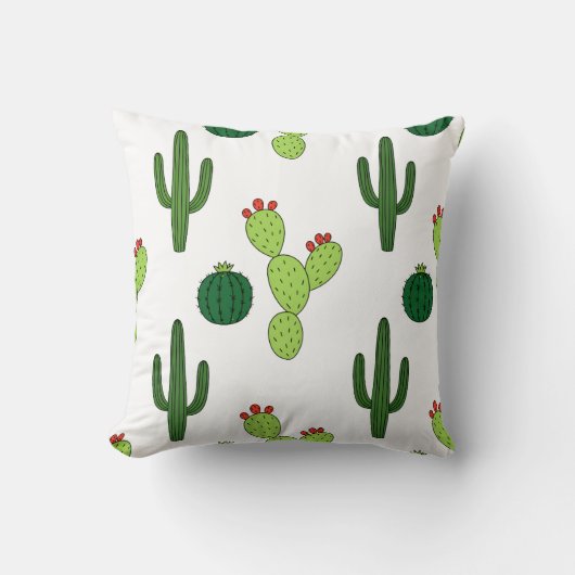 Cute Cactus Pattern クッション (正面)