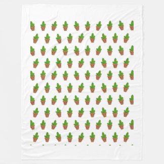 Cute Cactus Pattern on Blanket フリースブランケット