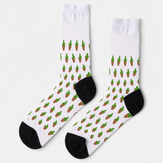 Cute Cactus Pattern on Socks ソックス (左)