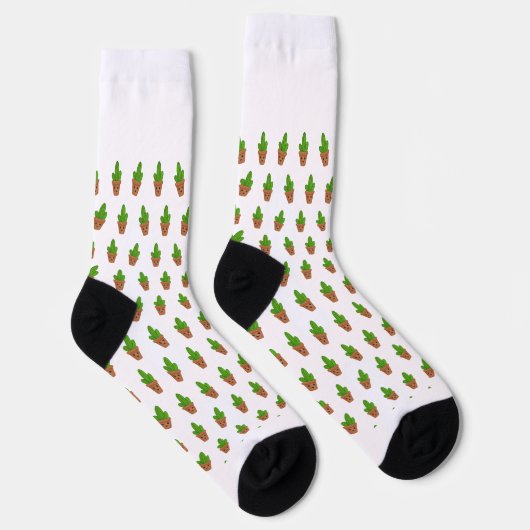 Cute Cactus Pattern on Socks ソックス (右)