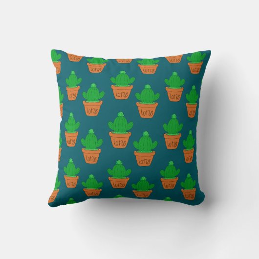 Cute cactus pillow クッション (裏面)