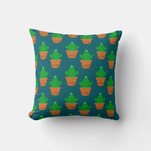 Cute cactus pillow クッション (正面)