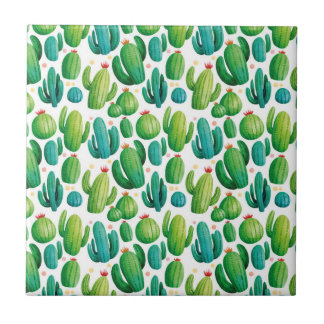 Cute Cactus Seamless Pattern タイル