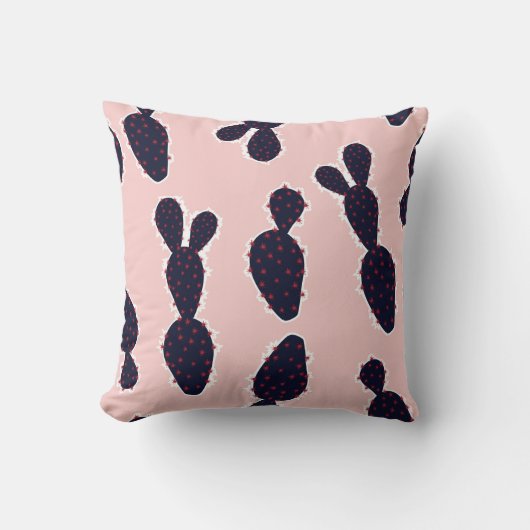 Cute cactus seamless pattern sweet mood and tone, クッション (正面)
