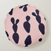 Cute cactus seamless pattern sweet mood and tone, ラウンドクッション (裏面)
