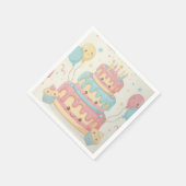 Cute Cake and Cupcakes スタンダードカクテルナプキン (角)