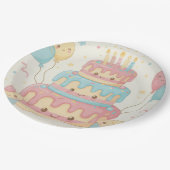 Cute Cake and Cupcakes ペーパープレート (アングル)