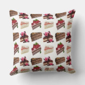 Cute Cake Lovers Desserts Pattern クッション (裏面)
