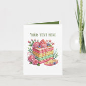 Cute cake slice customizable bakery vendors カード (正面)