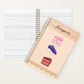 Cute Cakes Dessert Cafe with Name ノートブック (内側)