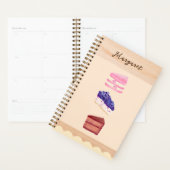 Cute Cakes Dessert Cafe with Name Planner プランナー手帳 (ディスプレー)