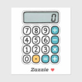 Cute Calculator Math Sticker for School シール (シート)