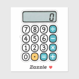 Cute Calculator Math Sticker for School シール