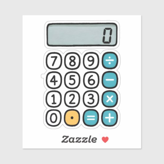 Cute Calculator Math Sticker for School シール (シート)