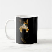 Cute Calico Cat Cket Funny Cat Mom Cat Dad Cat Lov コーヒーマグカップ (左)