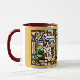 Cute Calico Cat Stained Glass Coffee Mug マグカップ