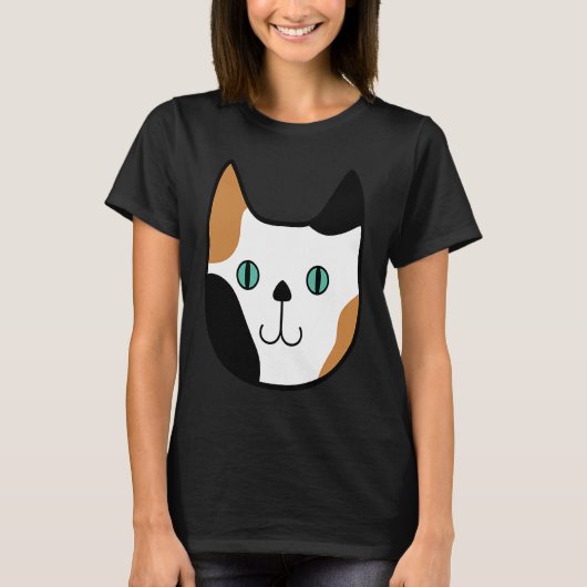 Cute Calico Kitty Cat Fun Adorable Kitten Tシャツ (正面)