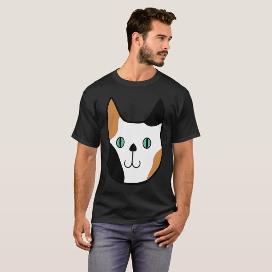Cute Calico Kitty Cat Fun Adorable Kitten Tシャツ (正面フル)