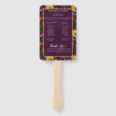 Cute Calla Lilies Sparkle Rustic Wedding ハンドファン (裏面)