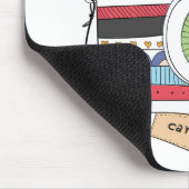 Cute Camera Doodle Oh Snap マウスパッド (コーナー)