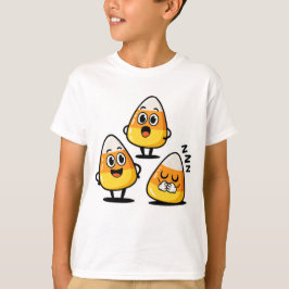 Cute Candy Corn Halloween Kids Shirt Tシャツ