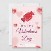 Cute Candy Love Valentine’s Day Card シーズンカード (正面)