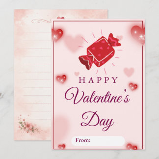 Cute Candy Love Valentine’s Day Card シーズンカード