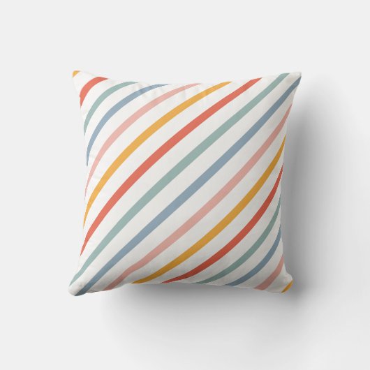 Cute Candy Striped Diagonal クッション (裏面)