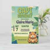Cute CAPIBARA Invitation 招待状 (スタンド正面)