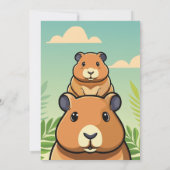 Cute CAPIBARA Invitation 招待状 (裏面)