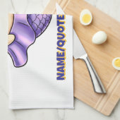 Cute Capricorn Cartoon – Whimsical Zodiac キッチンタオル (四つ折り)