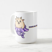 Cute Capricorn Cartoon – Whimsical Zodiac コーヒーマグカップ (正面左)