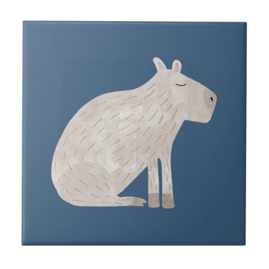 Cute Capybara  タイル (正面)