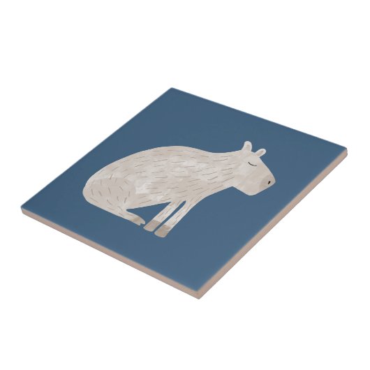 Cute Capybara  タイル (側面)