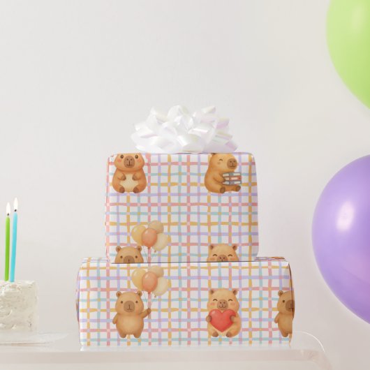Cute Capybara Baby Shower ラッピングペーパー (パーティーギフト)