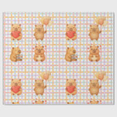 Cute Capybara Baby Shower ラッピングペーパー (フラット)