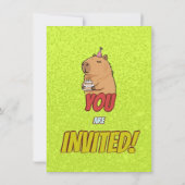 Cute Capybara Birthday Party Invitation 招待状 (裏面)