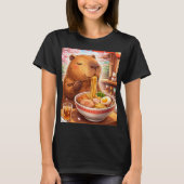 Cute Capybara eating Ramen Tシャツ (正面)