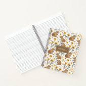 Cute Capybara Floral Spiral Notebook ノートブック (内部)