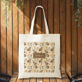 Cute Capybara Floral Tote Bag トートバッグ