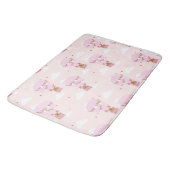 Cute Capybara Hot Air Balloon バスマット (アングル)