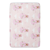 Cute Capybara Hot Air Balloon バスマット (正面縦)