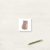Cute Capybara Hugging Teddy Bear Post-it Notes ポストイット (デスク上)