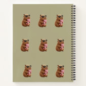 Cute Capybara Hugging Teddy Bear Spiral Notebook ノートブック (裏面)