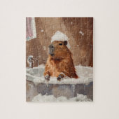 Cute Capybara in Bubble Bath Jigsaw Puzzle ジグソーパズル (縦)