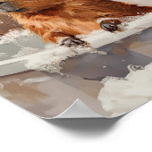 Cute Capybara in Bubble Bath Poster ポスター (角)