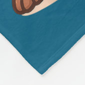 Cute Capybara Kawaii Anime Drinking Bubble Tea Lov フリースブランケット (角)