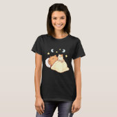 Cute Capybara Kawaii Sleep Pajamas Sleepybara Cat  Tシャツ (正面フル)