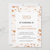 Cute Capybara Kids Birthday Party Invitation 招待状 (正面)